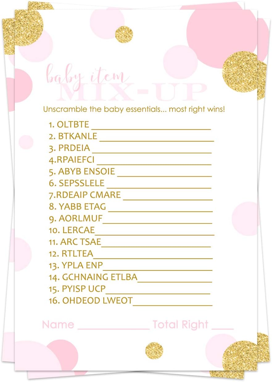 baby shower supplies list