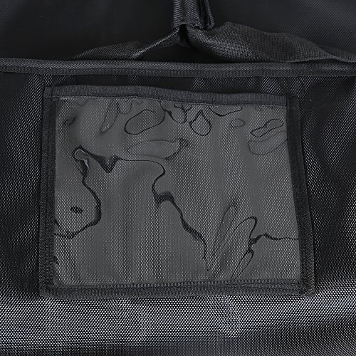 Polyester Insulated Pizza / Food Delivery Bag Professional Pizza Delivery Bag 18”×18“×8” for Three 16" Pizza Boxes (Black)