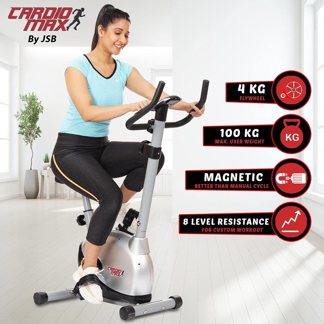 Cardio Max Jsb Hf73 Magnetic Exercise Cycle For Home Gym