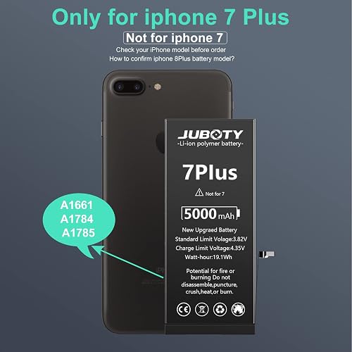 Elephantstory Batteria per iPhone 7, 5000 mAh Alta Capacità 0 Cicli Batteria ai Polimero agli ioni di litio per Modello A1660 A1778 A1779 con Kit di Strumenti di Riparazione e Guida