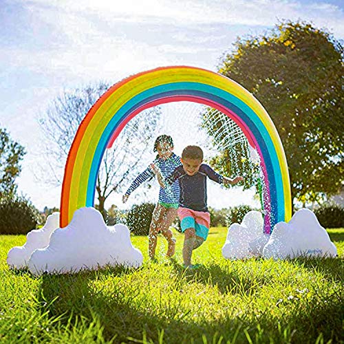 Rainbow Sprinkler Outdoor Inflatable Pools Summer Fun Outside Backyard Family Water/Birthday Party Toy for Children Infants Toddlers,Boys, Girls and Big Kids