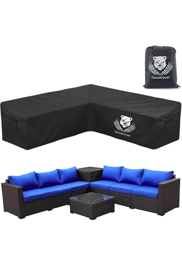 Right Facing BullStar Patio Sectional Furniture Cover 420D LShaped