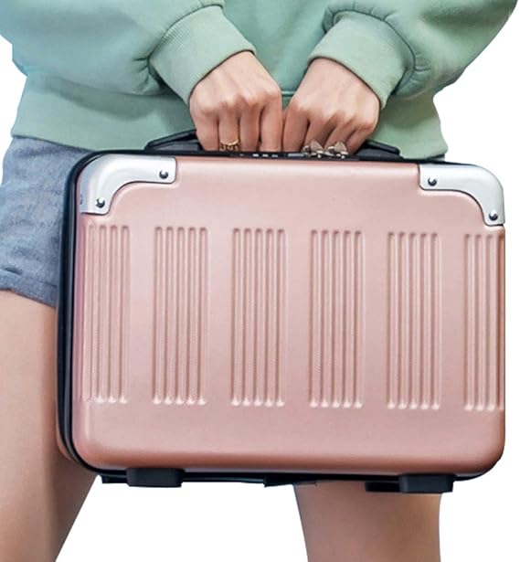Lzttyee 14inch Small Hard Shell Cosmetic Case Travel Hand Luggage