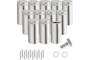 RuoFeng Stainless Steel Wall Mount Glass Standoff Holder Screw Nails Advertising Nails 12 Pcs (19x70mm)