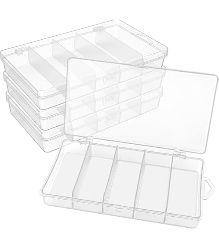 clear see through tackle box IFAMIO Plastic Storage Case Container for Fishing Organizer with Dividers for Jewelry Beads Collection : Sports & Outdoors compartments can be made 2 Person Kayak What blank is comparable Power (Action):Medium (Reg)