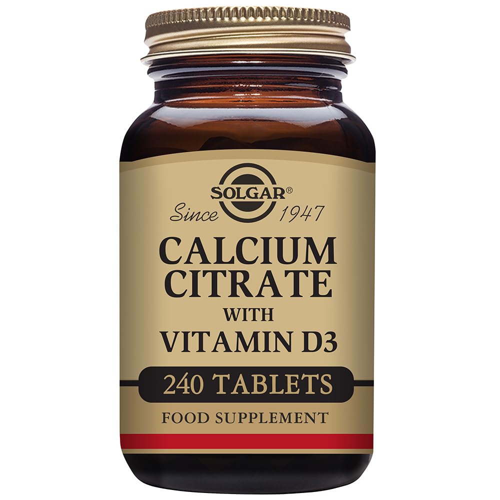 Solgar Calcium Citrate with Vitamin D3 - Healthy Bones & Teeth - High Potency Formula - 240 Tablets