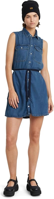 Para Mujer Vestido Soft Cargo, Azul (Faded Whirlpool D24872-D548-G645), M