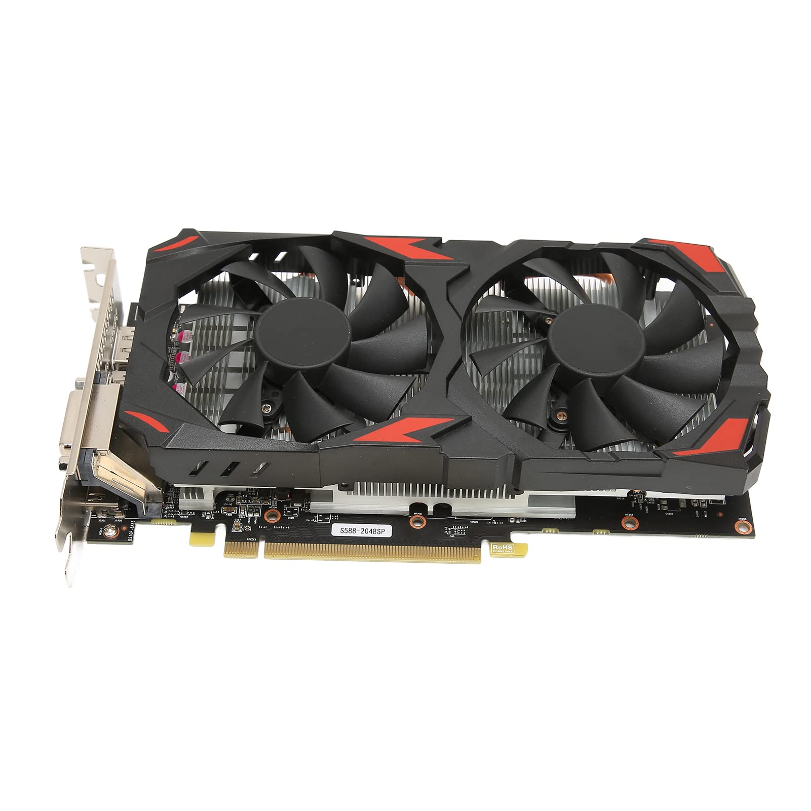 RX 580 Graphics Card, Gaming Mining Card 8GB GDDR5 256bit Support 8K, 16 PCI Express 3.0, 3 x DP HDMI DVI, Dual Fan Cooling, for Home Office