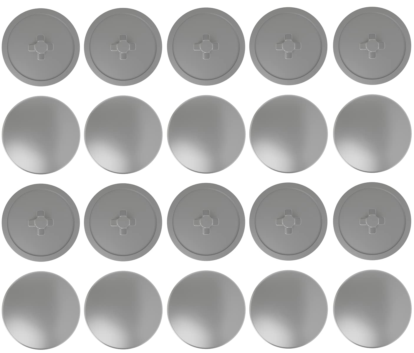 Plastic Cross Head Screw Covers for Pozidriv, Size 2, Pack of 20