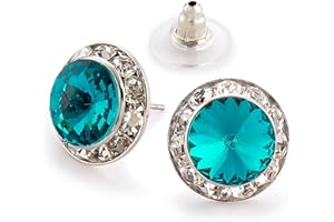 Star Light Crystal Jewelry | Colorful Rhinestone Pierced Earrings for Dance, Pageant, Prom, Performance, Wedding or Special Event