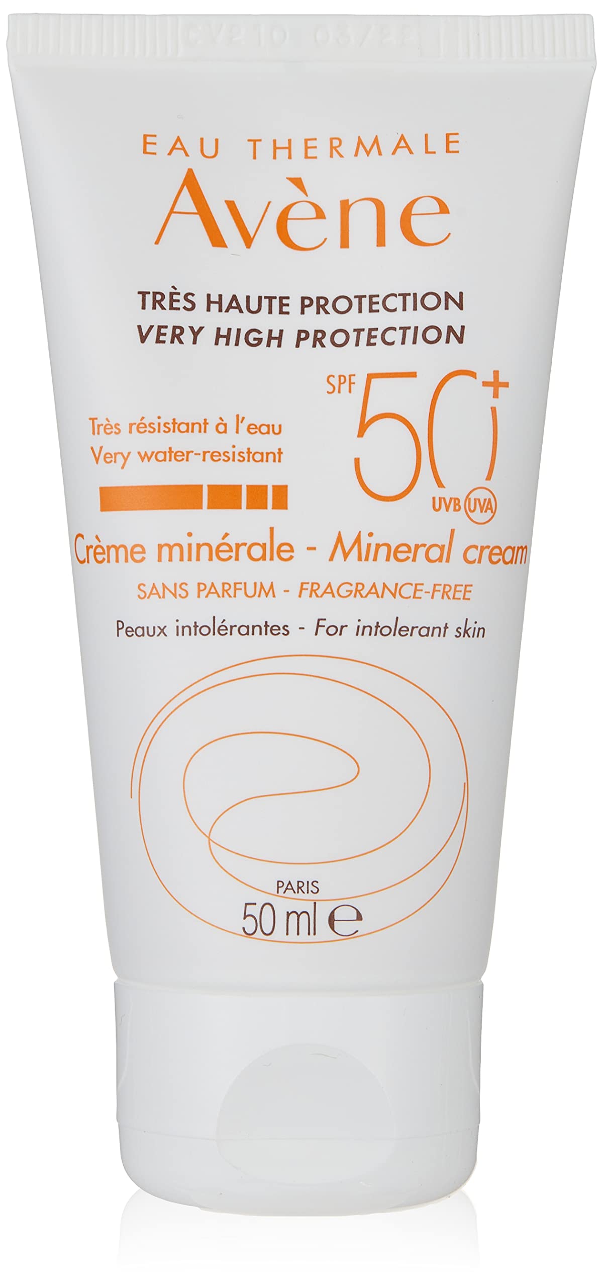 Avène Solar Cream Physical Screen Intolerant Skin SPF 50-50 ml