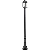 Z-Lite 531PHBR-518P-BK 1 Outdoor Post Light, Black
