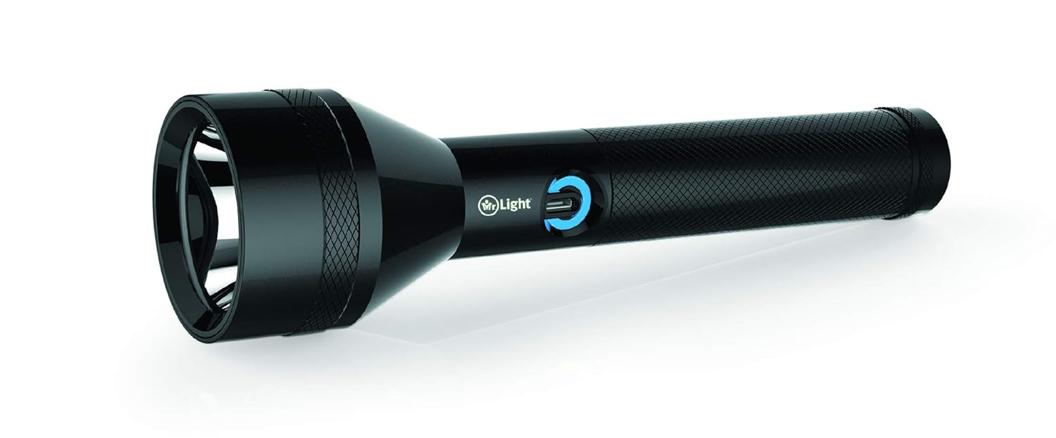 Buy Mr. Light Metal Rechargeable LED Torch, Black Online at Low Prices
