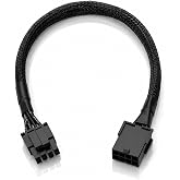 Xyembu 8 Pin CPU Power Adapter PCIe 8 Pin Female to CPU 8pin (4+4) Male | 30cm 8 Pin Connector Adapter Converter Sleeved Cable