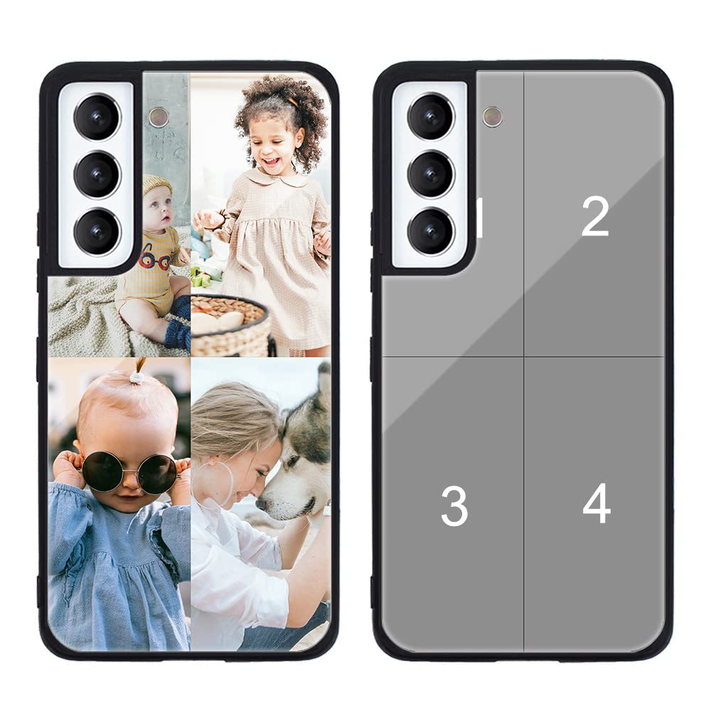 MXCUSTOM Custom Phone Case for Samsung Galaxy S22 5G, Customized Personalized Anti-Scratch Tempered Glass Shockproof Soft TPU Cases with Photo Image Text Picture Design Cover (GHS-TMP049)