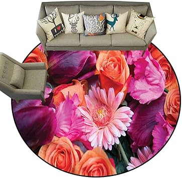 Amazon Com Hedda Clare Modern Rugs Flower Harmoniously Mixed Bed