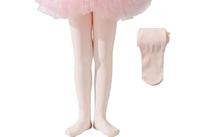EPEIUS Fleece Lined Tights for Girls,Winter Warm Leggings Toddler Thick Thermal Dance Tights 900D Black Nude Ballet Pink