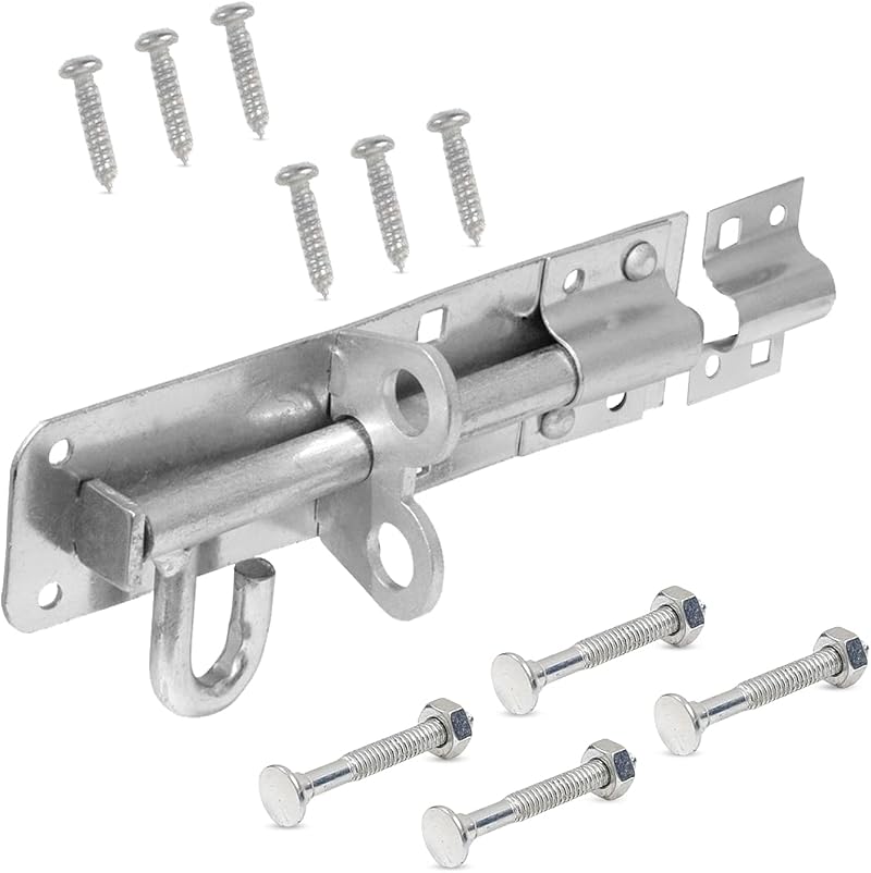 ZAVIA Brenton Bolt Sliding Door Lock 6 in Heavy Duty Zinc Galvanised
