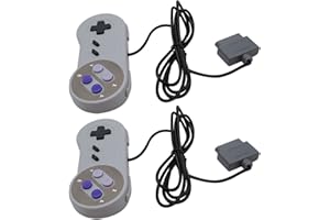 USONLINE911 2 Pack Remote Controller Video Game Pad Fits for Nintendo SNES System Console Replacement Controller 6FT SNS-005