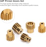 VGEBY 5pcs 3.175mm Shaft Pinion Gear Set 12T-16T for 1/10 RC Car Motor Upgrade view 2