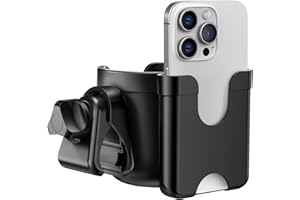 Guiseapue Stroller Cup Holder with Phone Holder: Universal Cup Holder for Walker, Wheelchair, Bike, Golf/Stroller Accessories