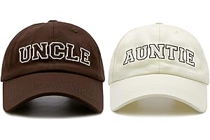 HAFOUXIGM Couple Matching Baseball Cap for Grandpa Grandma Uncle Auntie, Adjustable Embroidered Hat for Men Women