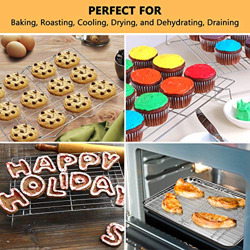 P&P CHEF Cooling Rack Set, 2Tier Stackable Stainless Steel Wire Racks