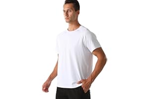 HYCOPROT Mens Short Sleeve Shirt Gym Clothes Workout Shirts Base Layer Gym Loose Fit Quick Dry Lightweight for Hiking Running