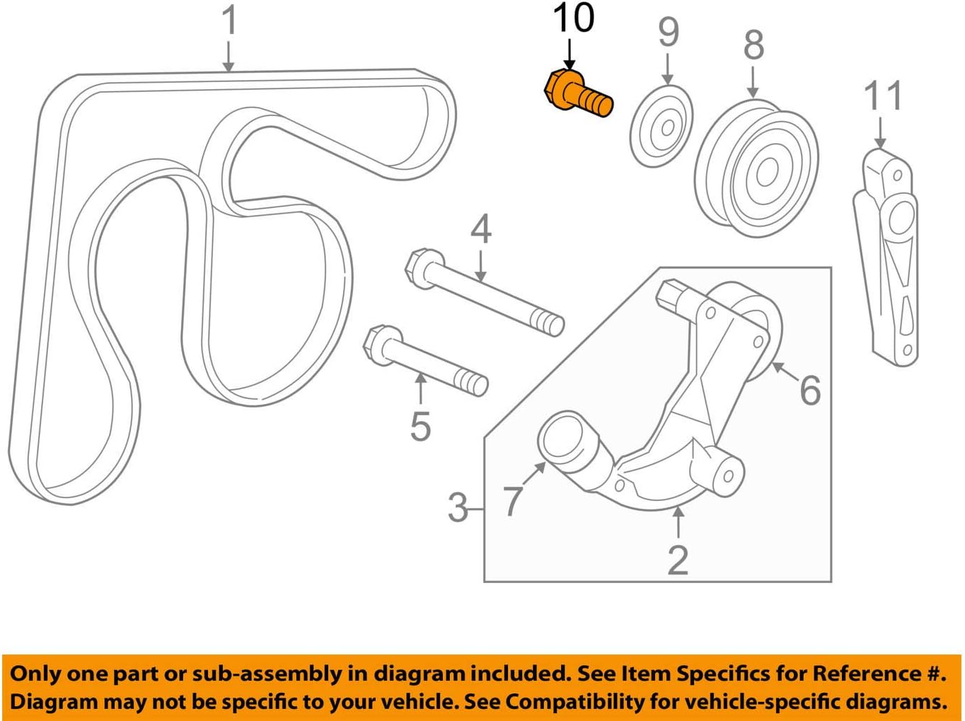 Honda Civic Coupe Sedan HRV Idler Pulley Bolt Automotive