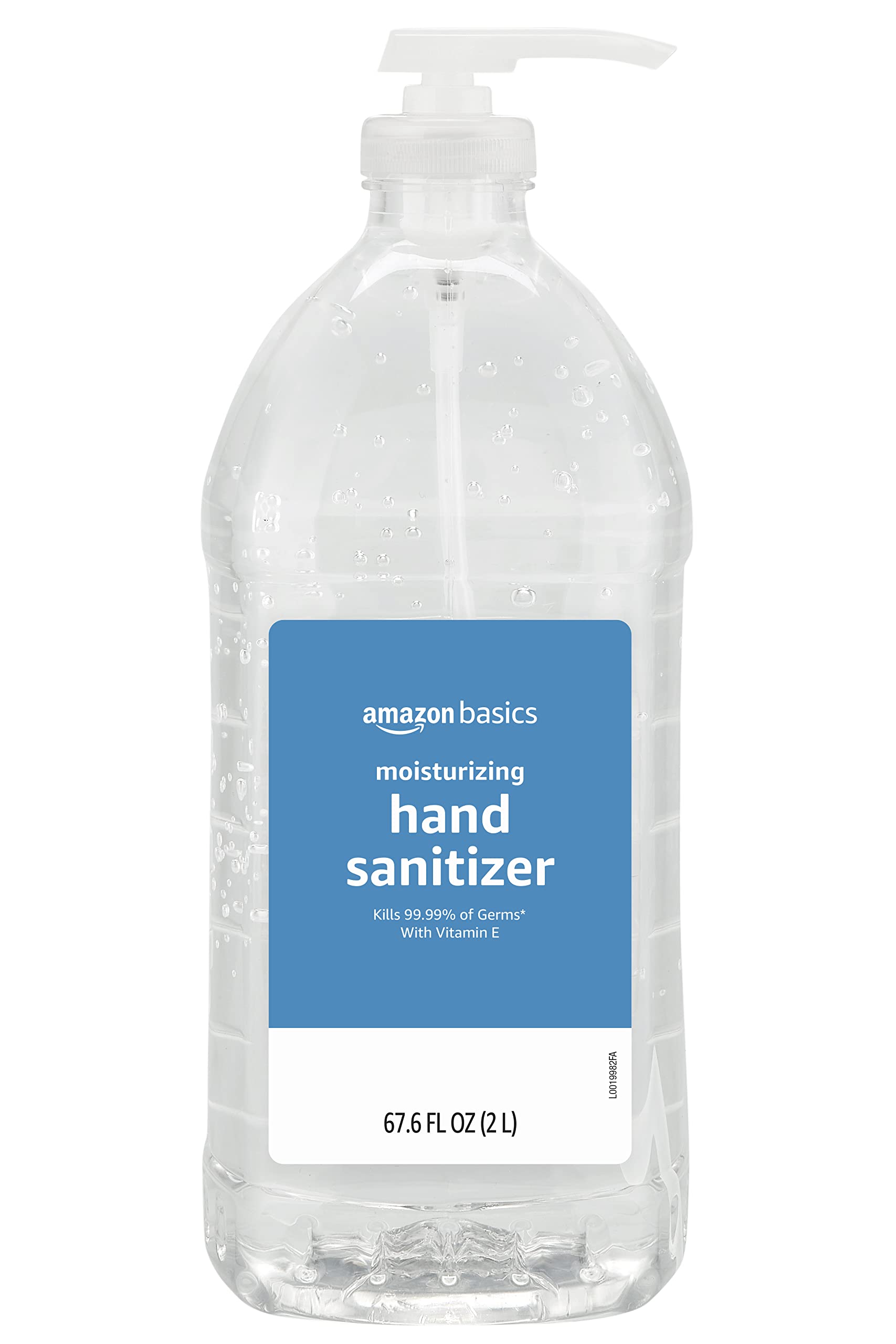 Amazon Basics Hand Sanitizer, Original Scent, Contains 62% Ethyl Alcohol, Moisturizing Formula, 67.60 fl oz, Pack of 1 (Previously Solimo)