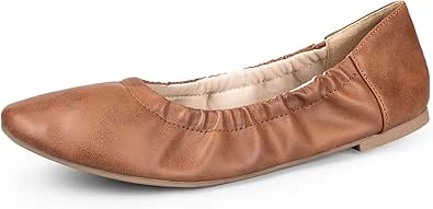 COASIS Women's Ballet Flats Round Toe Slip on Comfortable Flat Shoes