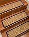 Natural Area Rugs - Seagrass Stair Tread, Beach Collection, Natural Fiber, Handmade & Latex Backed, Espresso 9