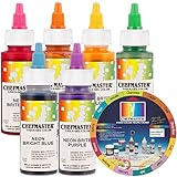 Chefmaster by US Cake Supply Liqua-Gel 2.3-Ounce Neon Cake Decorating 6-Color Kit