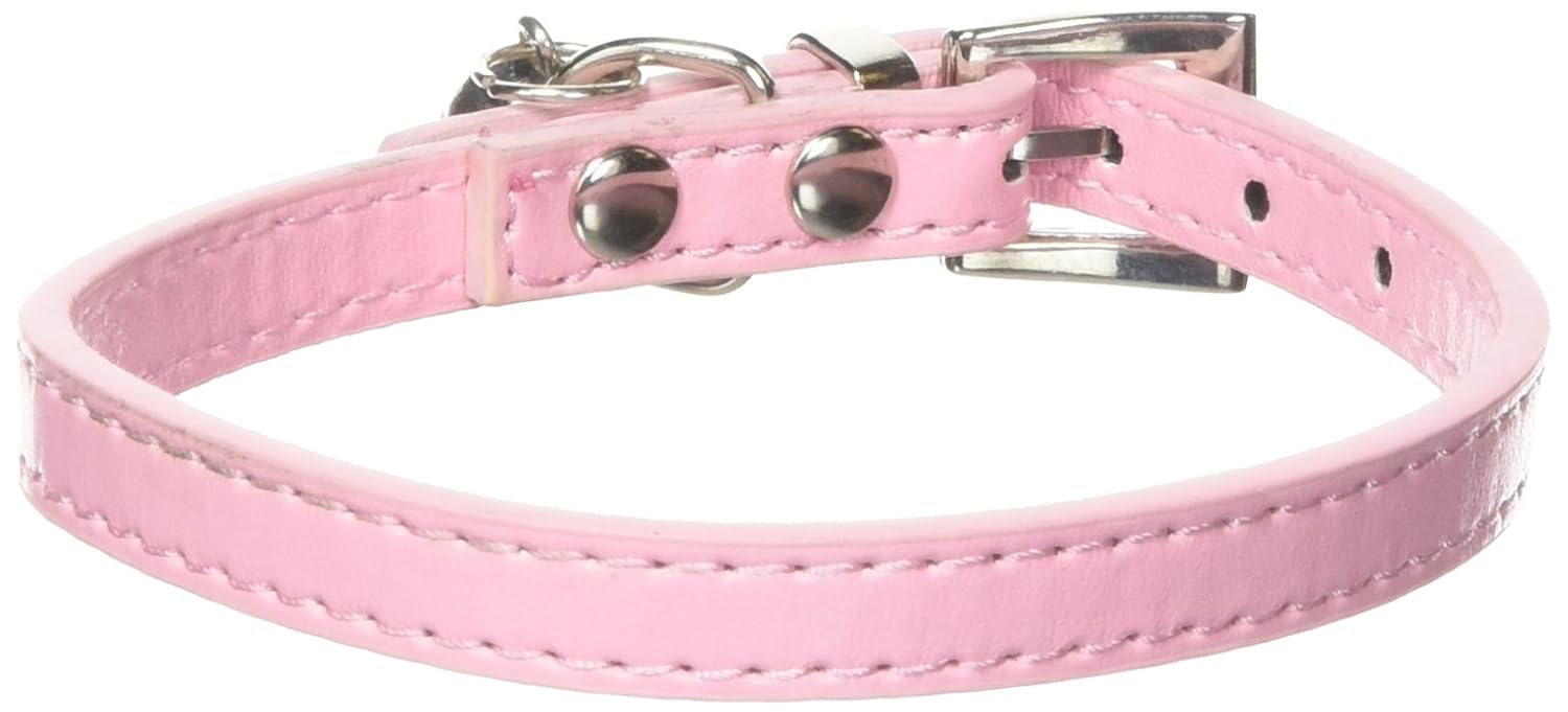 3 Colors CatYou Small Jingle Bell Leather Pet Collar for Cats Baby