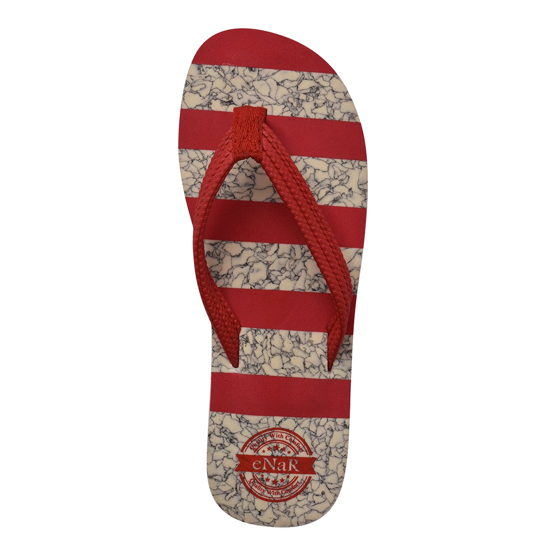 enar women's red color thong-style slippers/flip flops