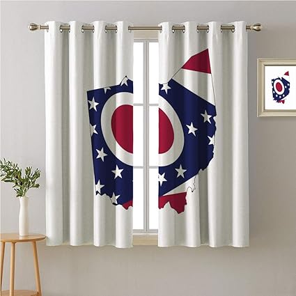 Amazon Com Jinguizi Ohio Grommets Curtain For Bedroom