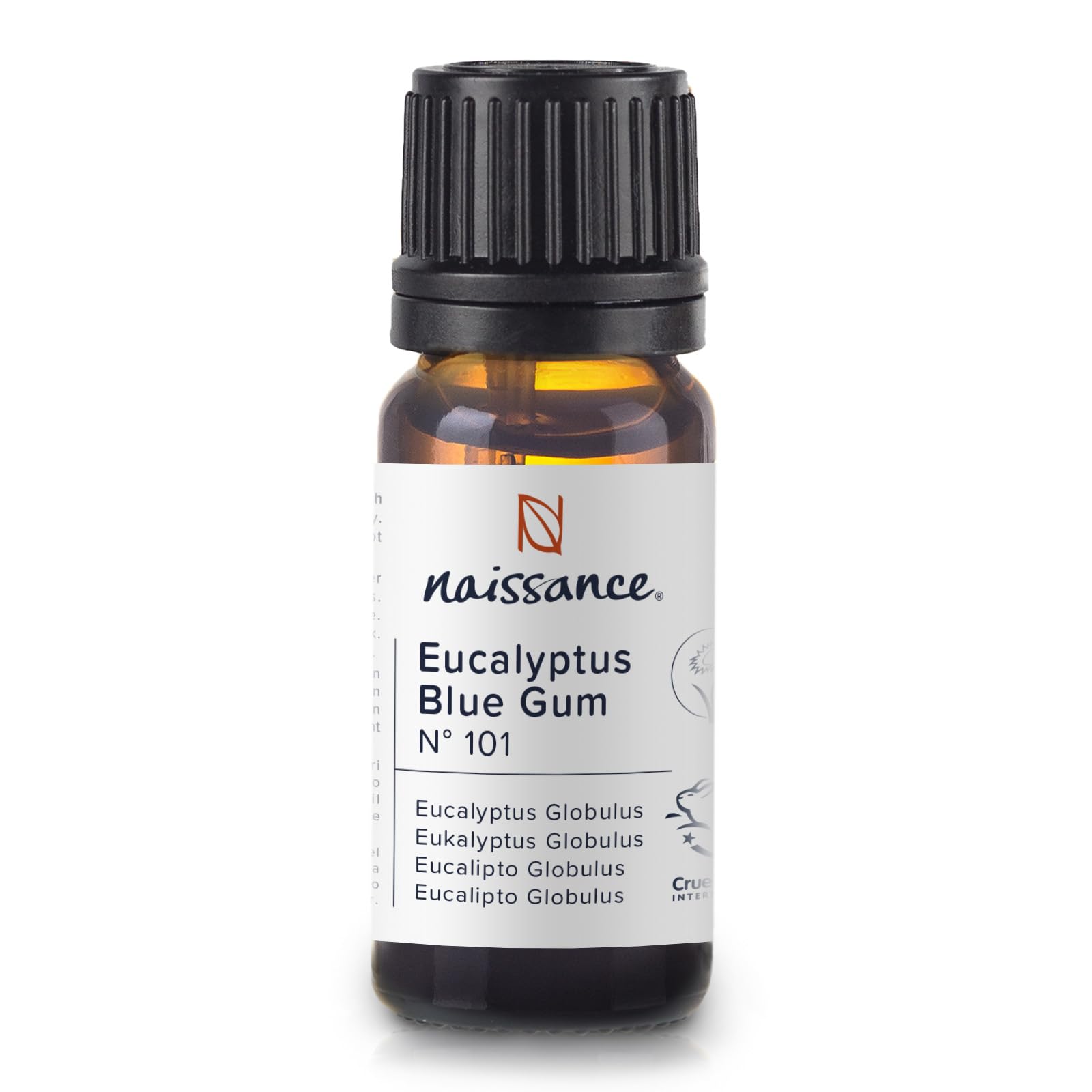 Naissance Eucalyptus Blue Gum (Eucalyptus Globulus) Essential Oil (No. 101) - 10ml - Pure, Natural, Vegan, Cruelty-Free and Undiluted - Use in Aromatherapy, Massage Blend & Diffusers