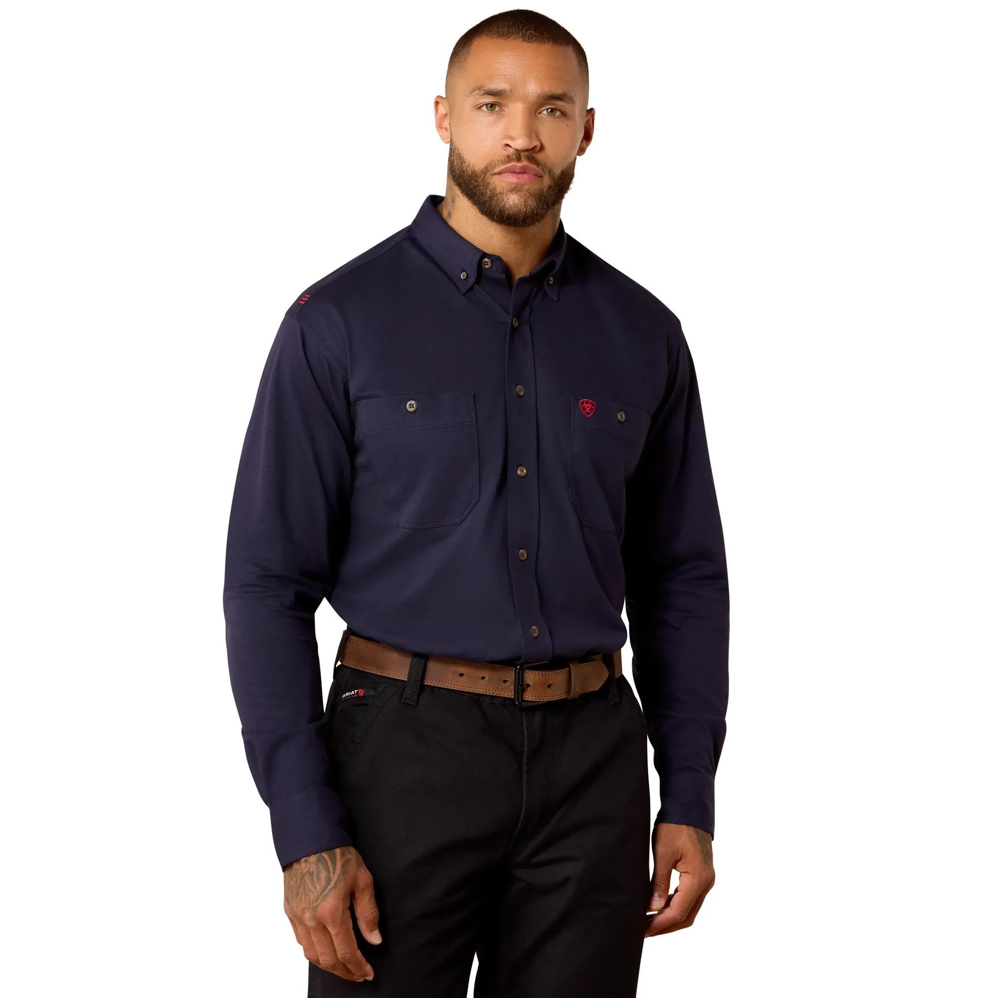 Photo 1 of ARIAT Men's FR Airified Work Shirt Navy