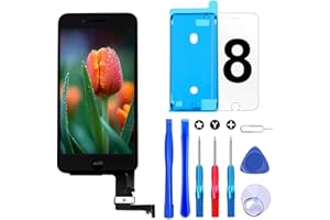 Brinonac Screen Replacement for iPhone 8/SE 2020 4.7 inch LCD Digitizer Touch Screen LCD Replacement Screen Frame Assembly Full Set with Tools and Screen Protector (Black)