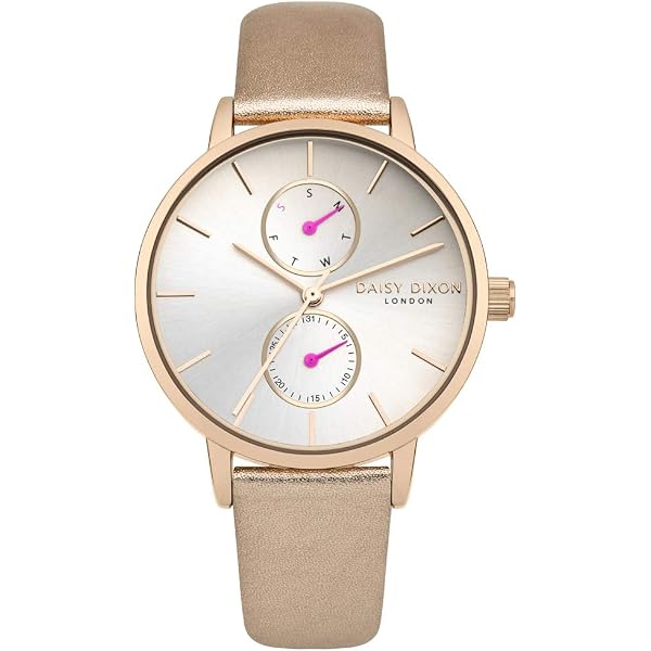 Daisy Dixon Women's Bella Quartz Watch – Mother Of Pearl Dial With Pale Pink Leather Strap