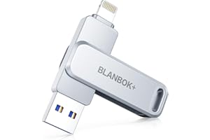 BLANBOK+ MFi Certified Flash Drive 256GB for iPhone USB Memory Stick Thumb Drives High Speed USB Stick,Photo Stick External Storage for iPhone/iPad/Android/PC