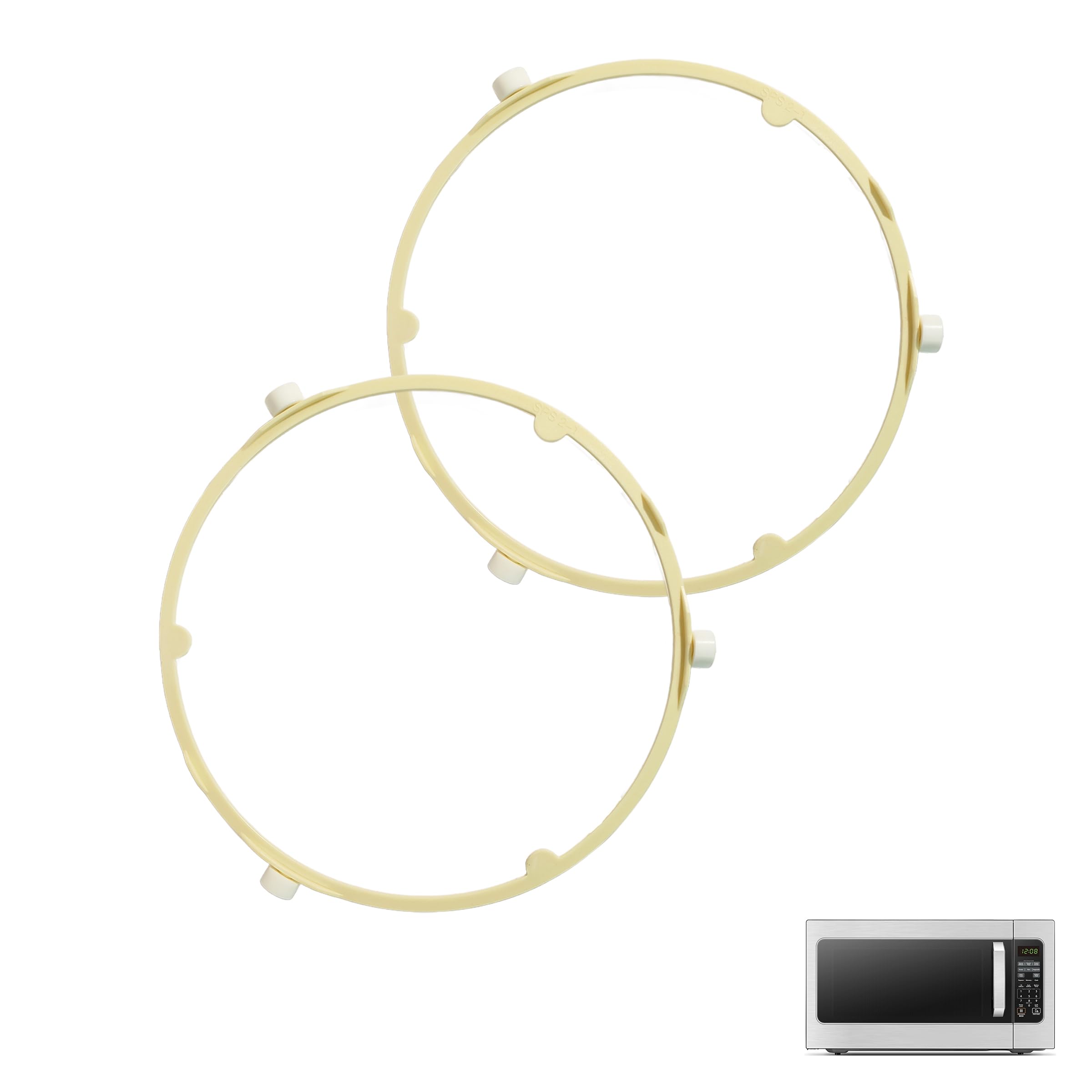 Photo 1 of 2-Pack Microwave Turntable Support Roller Ring, Compatible with Samsung/GE/Frigidaire/Whirlpool/Maytag/Kenmore, Replaces WB06X10625 WB06X10818 DE92-90495A 5304509438 5304464115