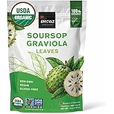 INCAS USDA Organic 200+ Premium Soursop Graviola Dried Leaves, 200+ Cups, 200-230 Pure Leaves, Non GMO Verified, 100% Natural, Whole Leaves, Wildcrafted, Graviola, Hoja Guanabana, Loose Leaf Herbal Tea