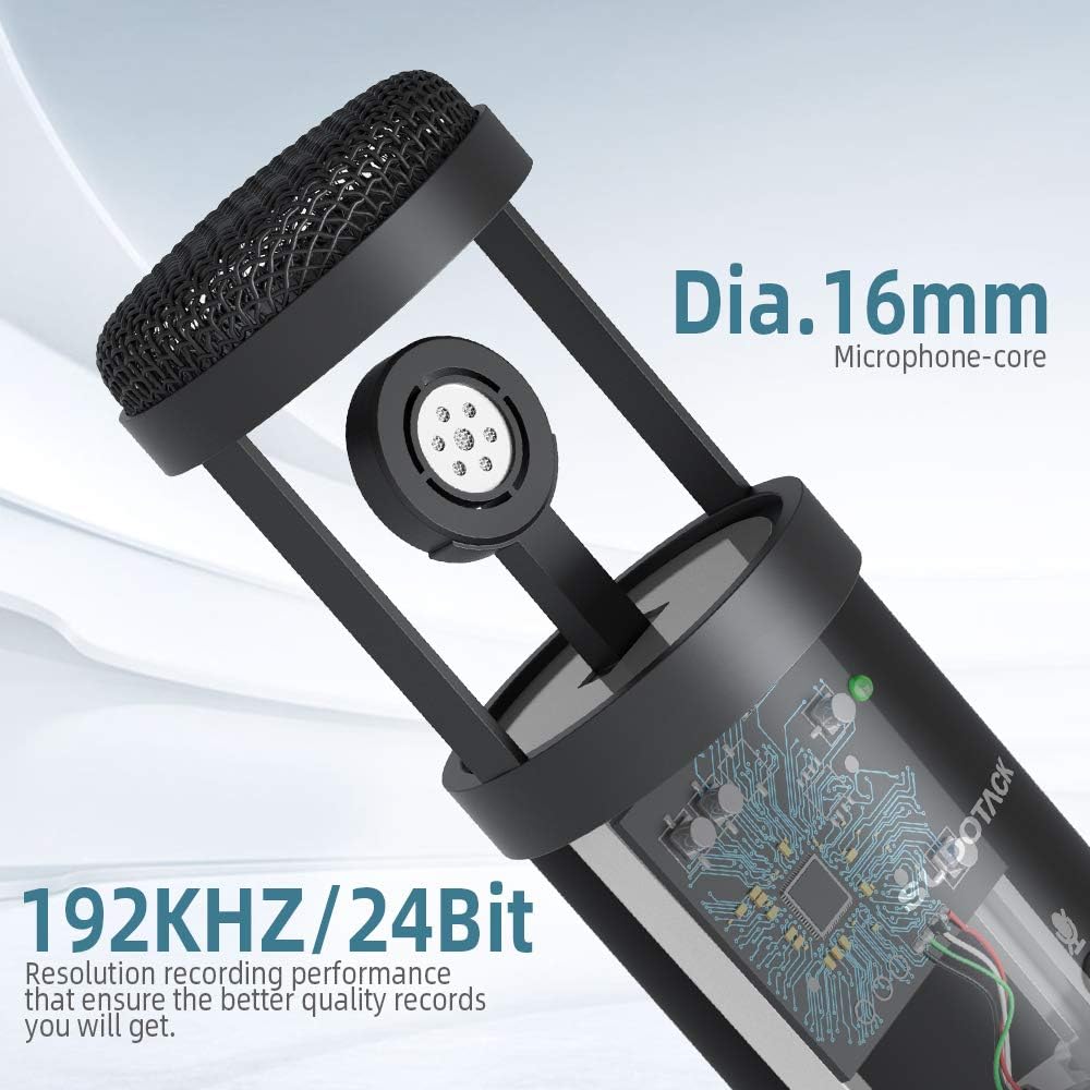 USB Streaming PC Microphone, Zero-Latency Monitoring SUDOTACK Professional 192kHz/24Bit Studio Cardioid Condenser Mic Kit with Mute Button&Headphone Output, for YouTube, Karaoke, Games, Home Recording: Home Audio & Theater