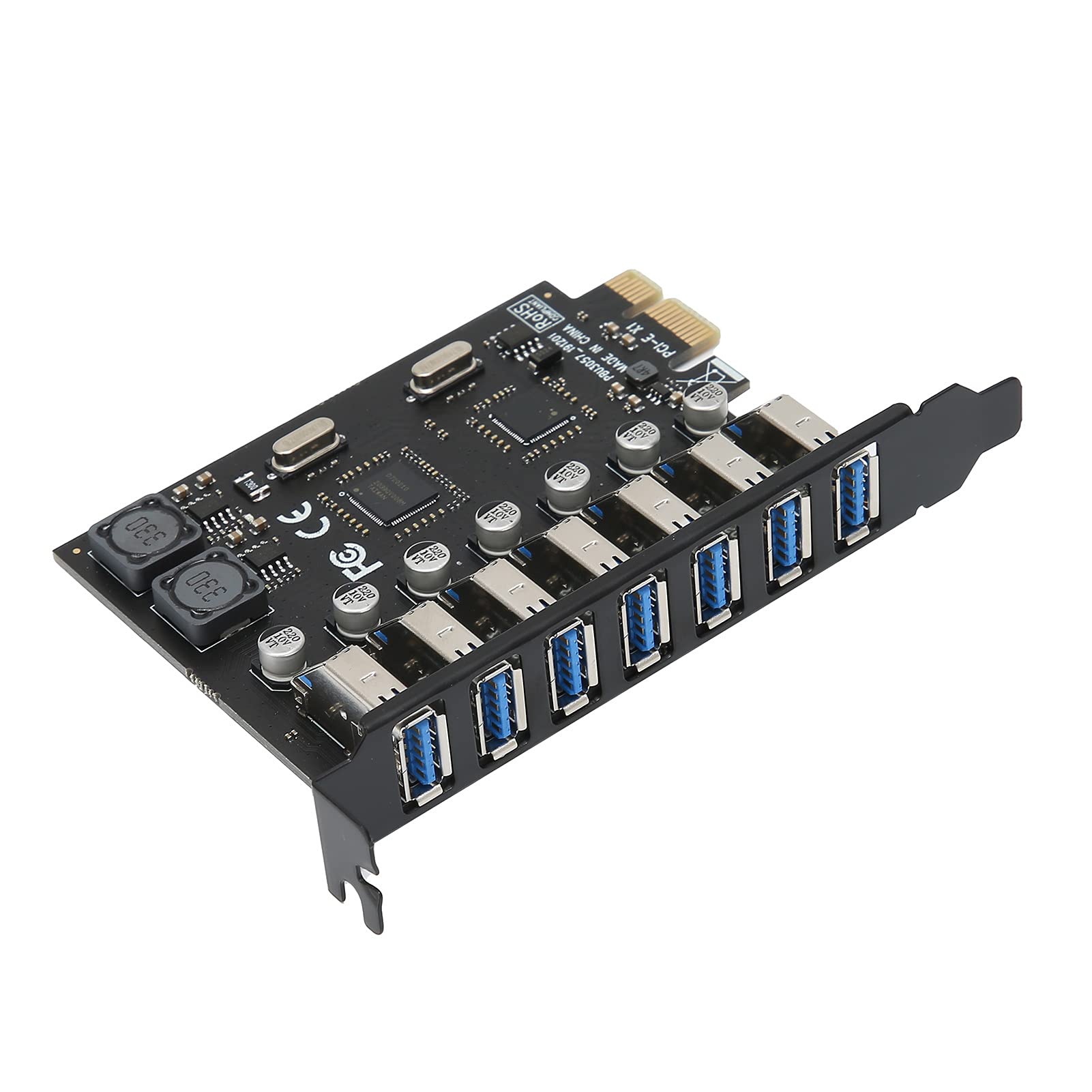 PCI-E to USB 3.0 7-Port Expansion Card, Internal USB Hub Converter, PCI Express USB Add in Card, PCB PCI‑Express to USB3.0 for NEC Main Control Board