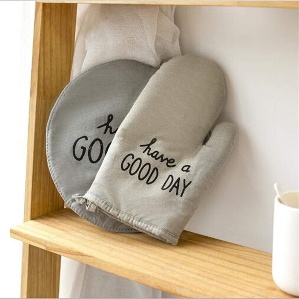 1 Juego Moda Good Day Negro Gris Cocina Cocinar Microondas Hornear ...