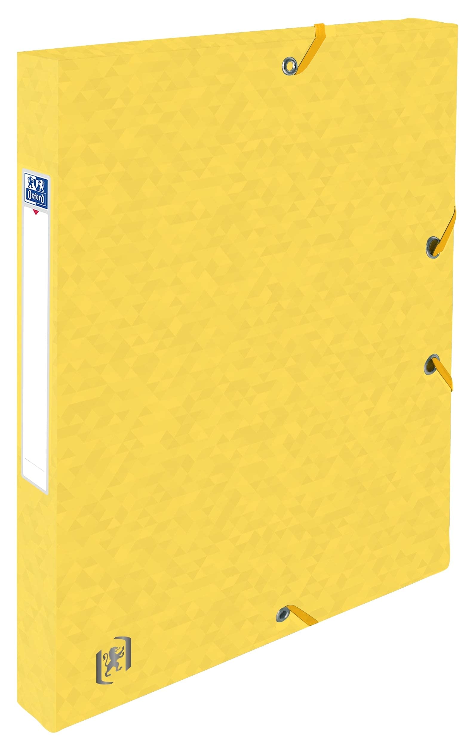 Oxford A4 Top File + Cardboard Box 2.5 cm Spine Width Yellow Pack of 12