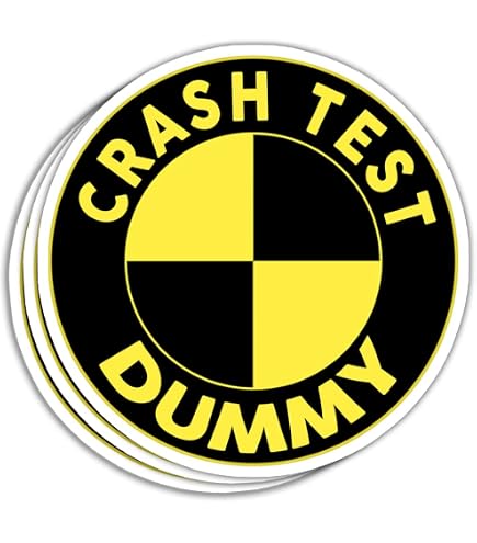 Crash Test Dummy Hard Hat Sticker / Helmet Decal Label Lunch Tool Box