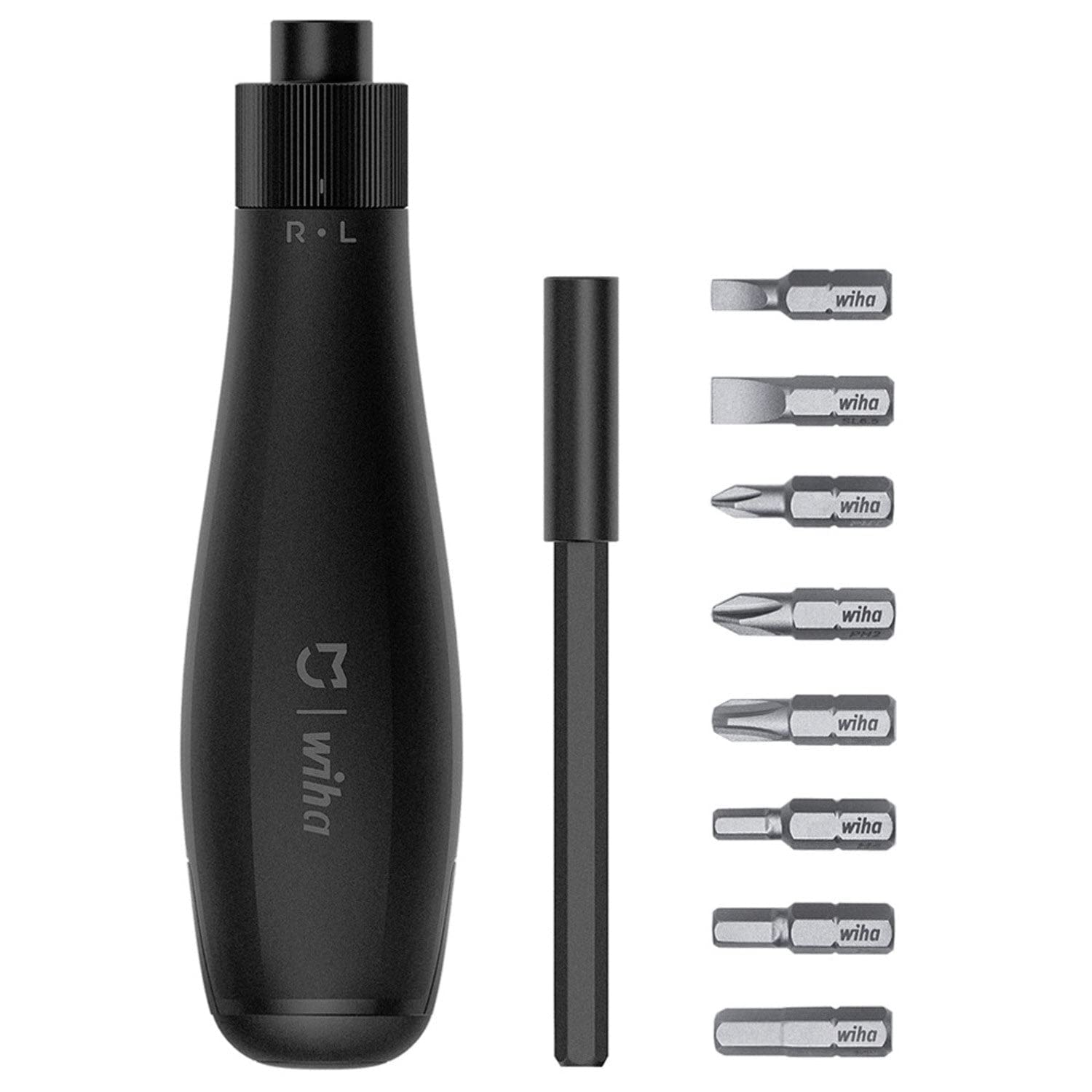 Xiaomi Mi x Wiha Precision 8-in-1 Screwdriver (Ratchet Function: Left/Clockwise Rotation + Locked, 15 Nm Max. Torque, Bit Reservoir, 8 WiHa Bits Made of S2 Steel, 105 mm Extension Shaft) โ image 1