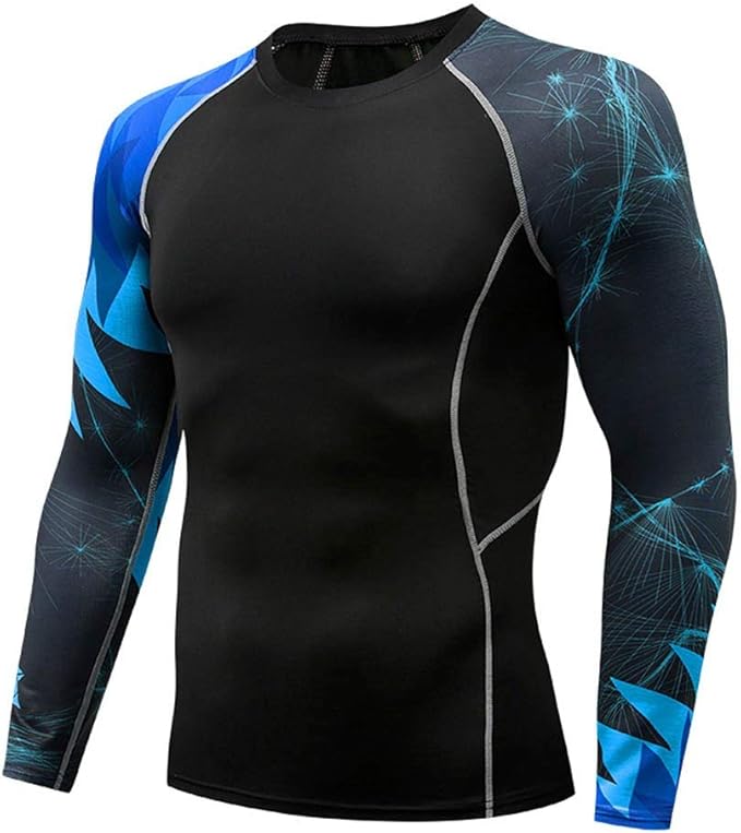 Amazon スポーツウェア Joielmal メンズ コンプレッションウェア 長袖 スポーツシャツ パワーストレッチ アンダーウェア Uvカット 吸汗速乾 通気性 筋肉 高弾力 加圧 快適 インナート レーニング スポーツウェア フィットネス 登山シャツ 運動服 普段着